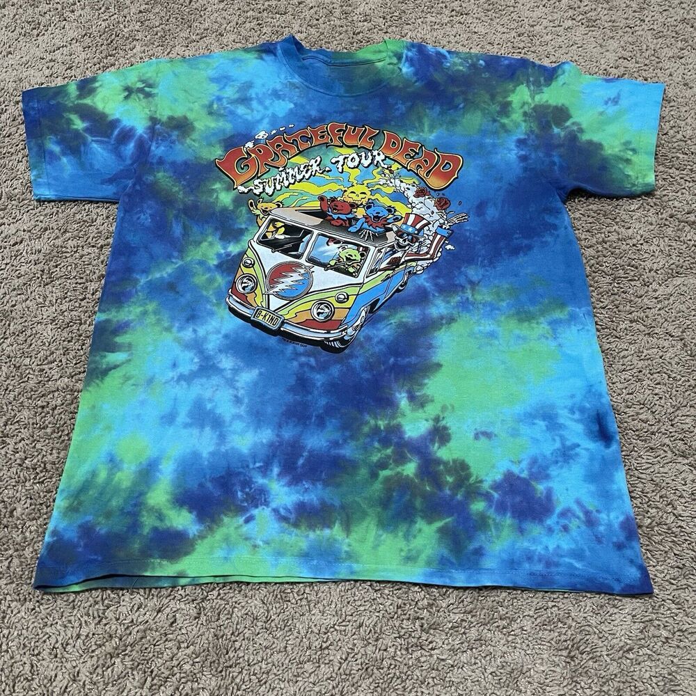 Grateful Dead Blue and Green Tie-Dye Short Sleeve Tee